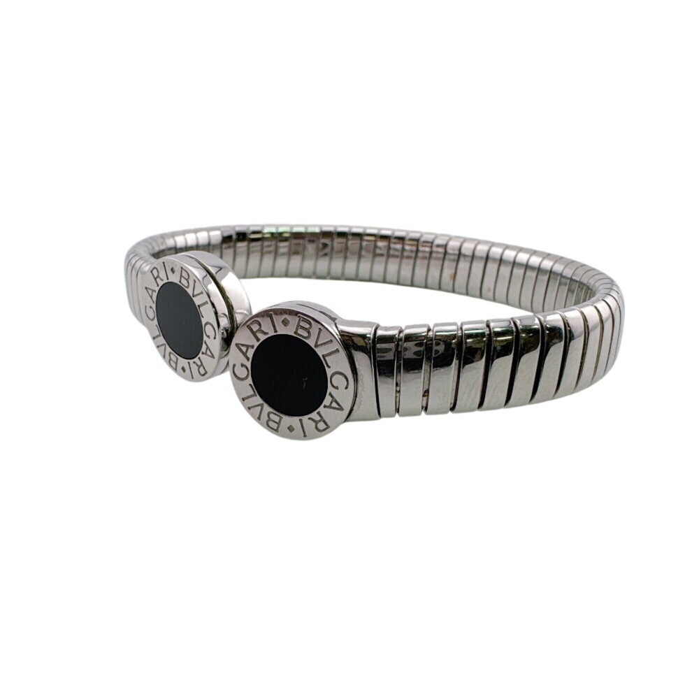BVLGARI Tubogas 18K Gold Bracelet Silver